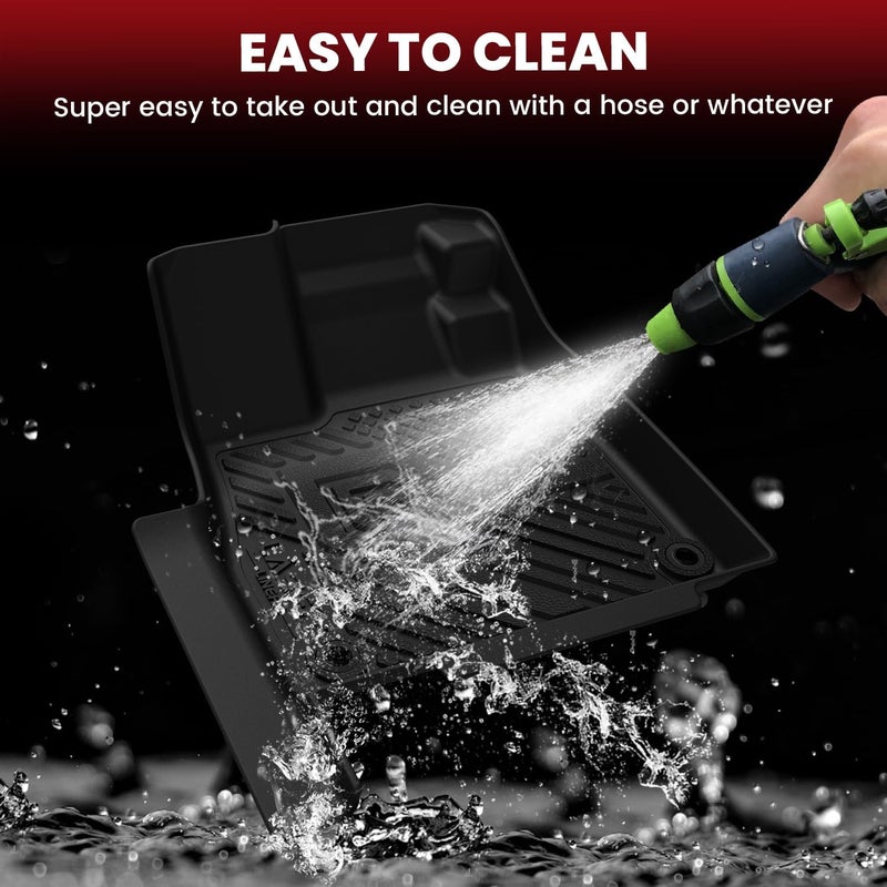 LASFIT Floor Mats for Honda Passport 2026, All Weather TPE Custom Fit Passport Floor Liner Accessories, 1st & 2nd Row, Black - Image 5